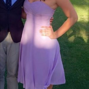 WORN ONCE Lilac strapless dress